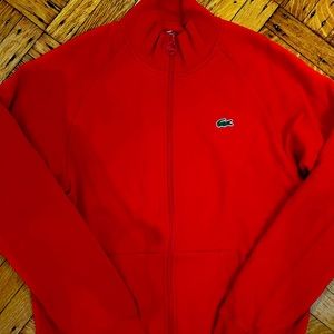Lacoste red zip sweater